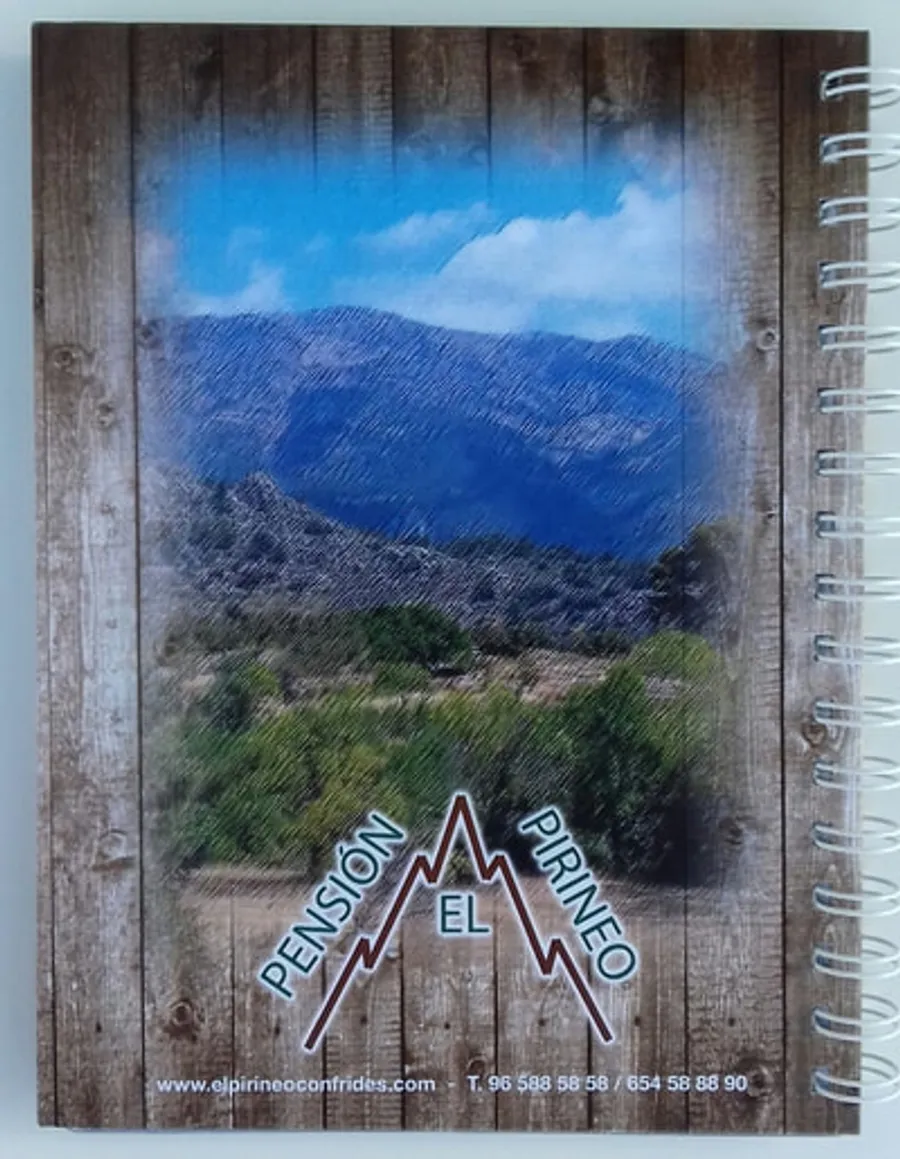 Back cover of the menu
