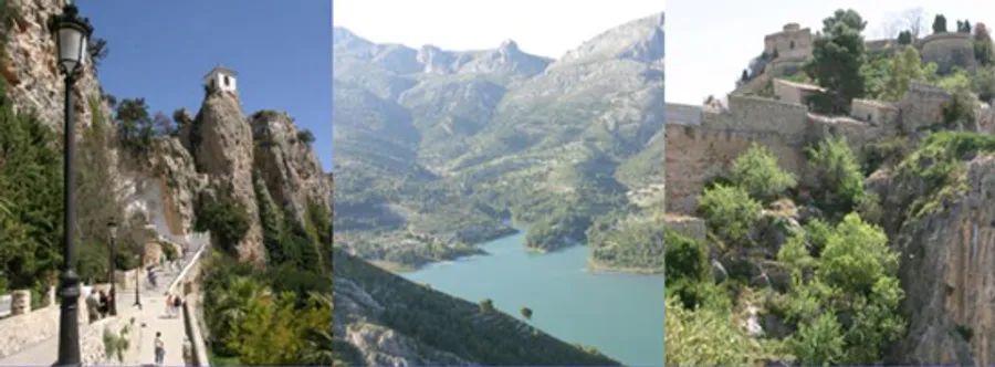 Panorámica del Castell de Guadalest y el embalse